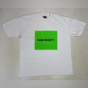 Pure Beauty Graphic T-shirt Men XL White Short Sleeve